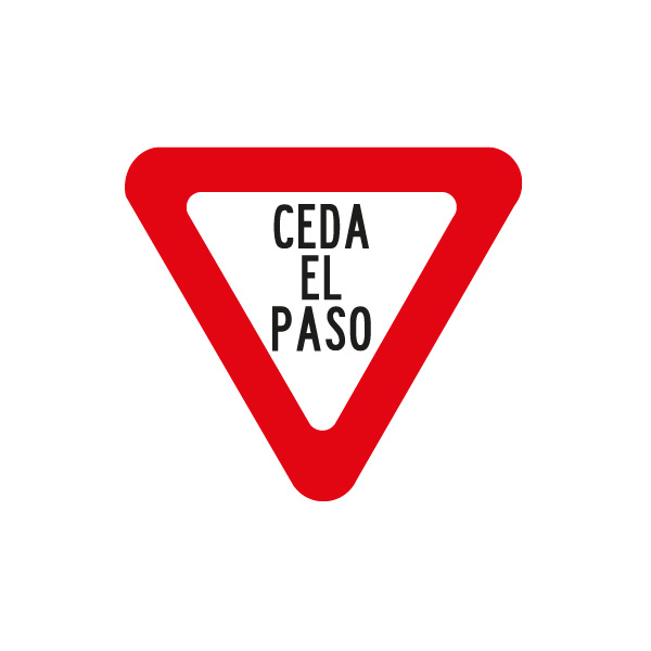 pare-señalización reglamentaria ciclistas - ceda el paso